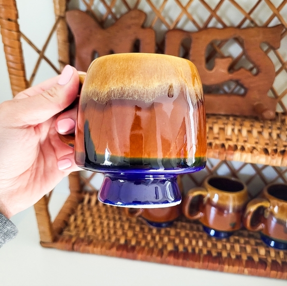 Vintage ceramic mug set + Mug wall hook - Picture 5 of 9